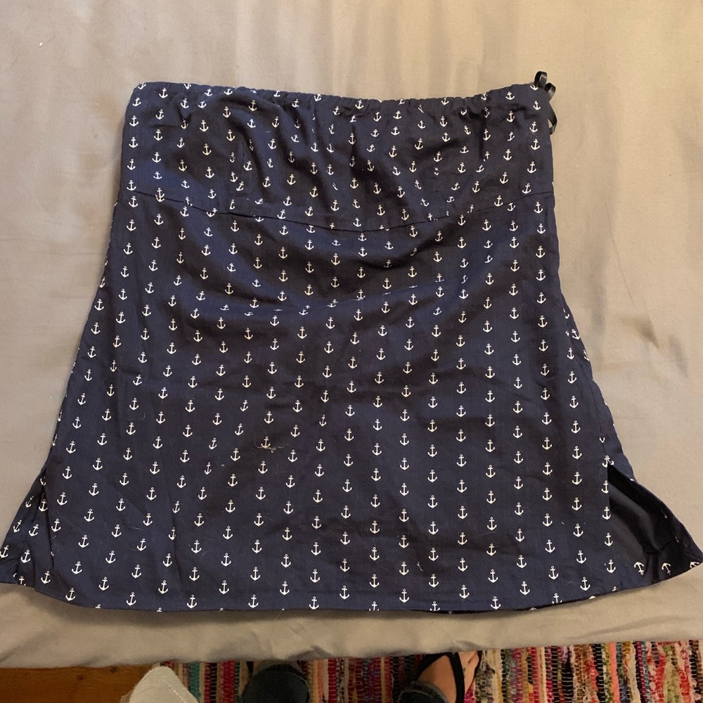 J. Crew Factory Strapless Anchor Top